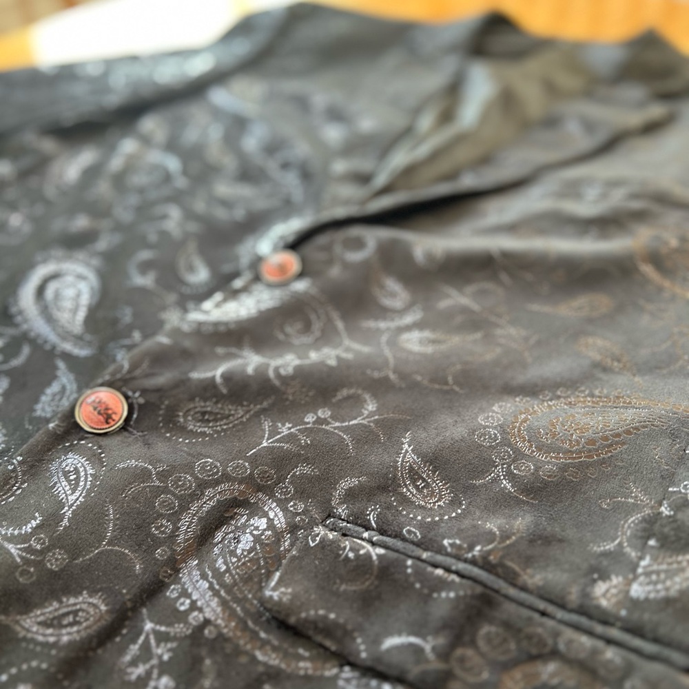 NWOT | Men’s Paisley Black Velvet Blazer - Picture 4 of 7